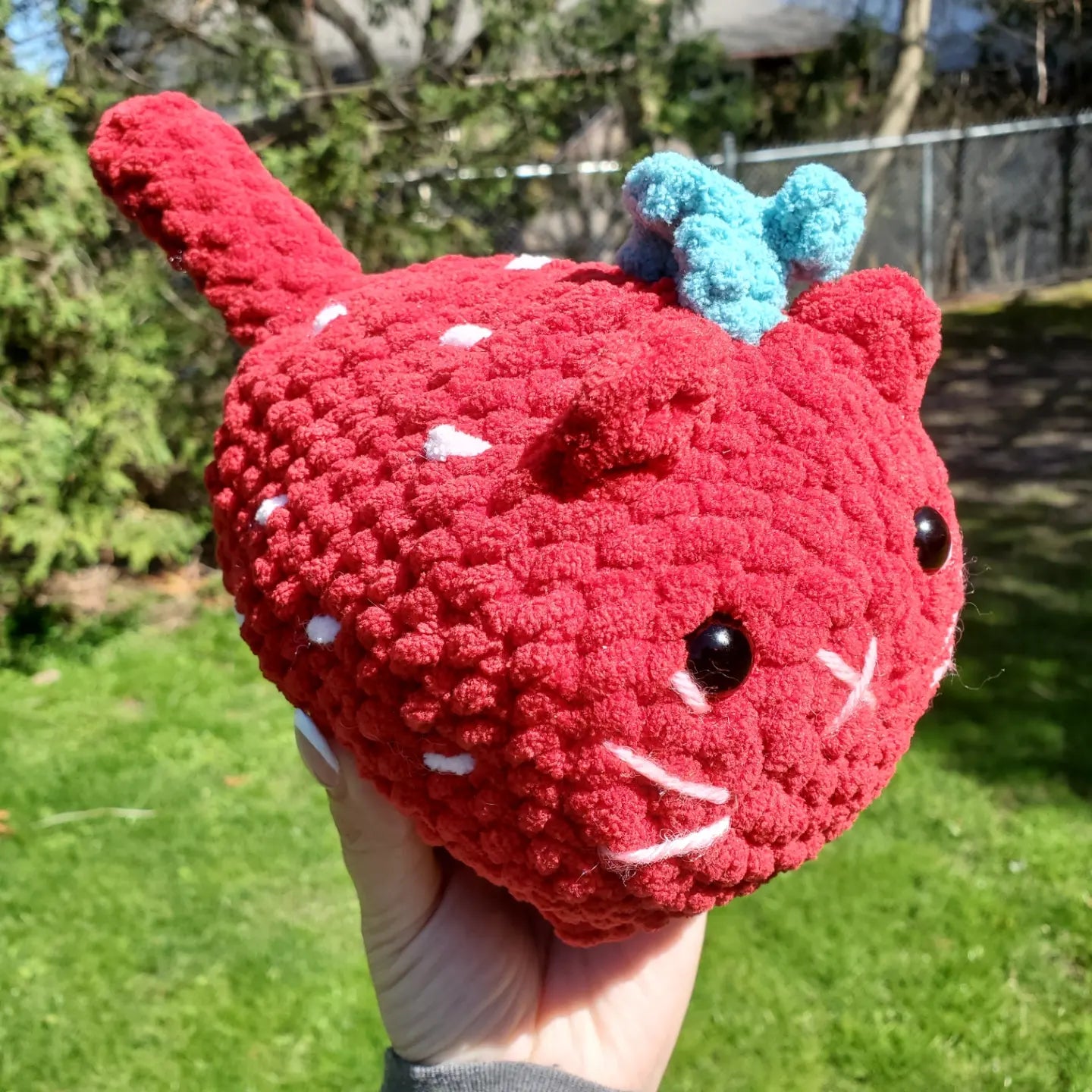 Strawberry Cat Loaf Plushie