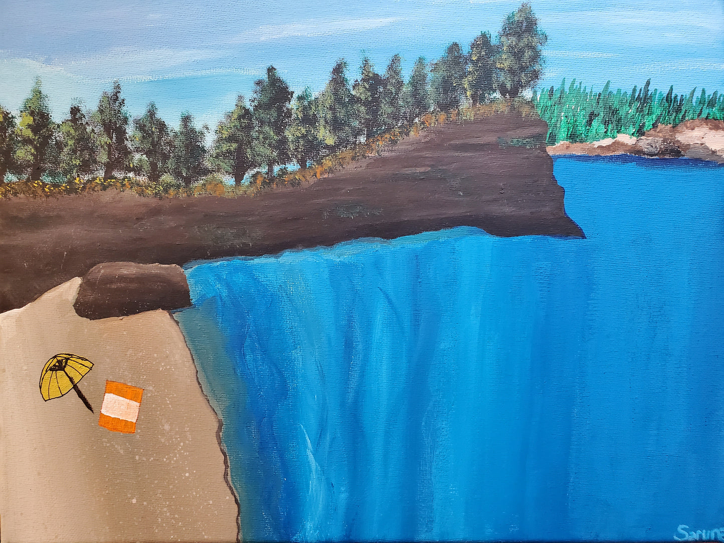 11" x 14" Beach Time - Acrylic Painting