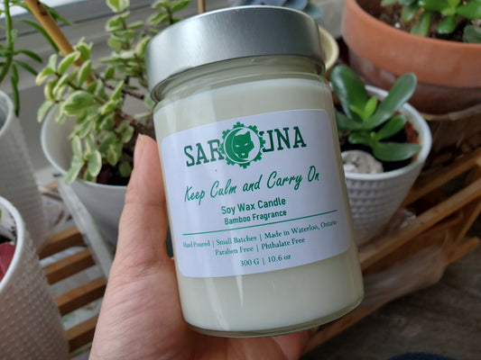 Keep Culm and Carry On Large Soy Candle