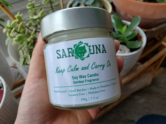 Keep Culm and Carry On Small Soy Candle